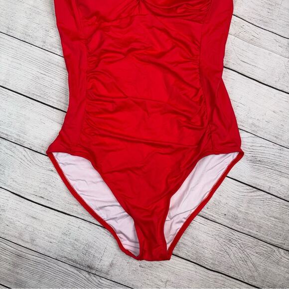 Yonique NWT Women's Slimming Tummy Control One Piece Swimsuit Red Size Medium - Picture 8 of 11